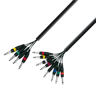 Adam Hall Cables 3 STAR LOOM 8 VP 0300 - Studio Loom Kabel | Adam Hall® 4 Klinke TRS x 8 Klinke TS | 3 m
