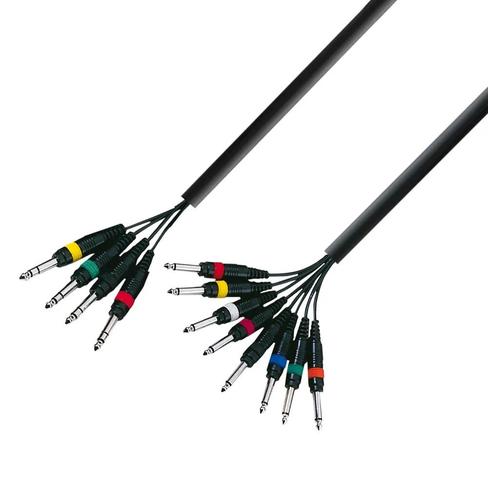 Adam Hall Cables 3 STAR LOOM 8 VP 0300 - Studio Loom Kabel | Adam Hall® 4 Klinke TRS x 8 Klinke TS | 3 m