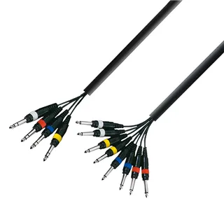 Adam Hall Cables 3 STAR LOOM 8 VP 0500 - Studio Loom Kabel | Adam Hall® 4 Klinke TRS x 8 Klinke TS | 5 m