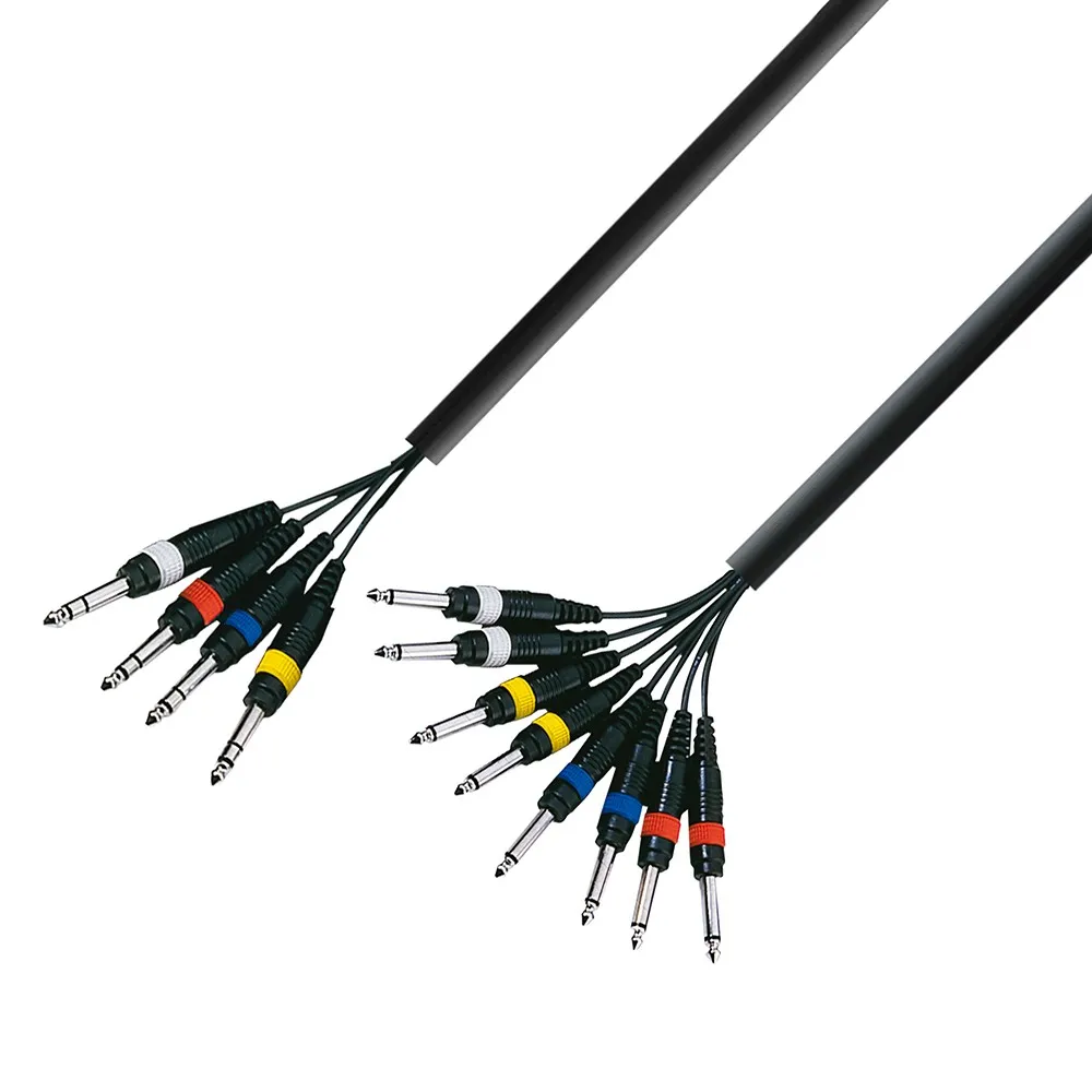 Adam Hall Cables 3 STAR LOOM 8 VP 0500 - Studio Loom Kabel | Adam Hall® 4 Klinke TRS x 8 Klinke TS | 5 m