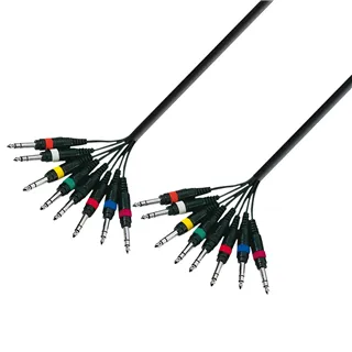 Adam Hall Cables 3 STAR LOOM 8 VV 0300 - Studio Loom Kabel | Adam Hall® 8 Klinke TRS x 8 Klinke TRS | 3 m