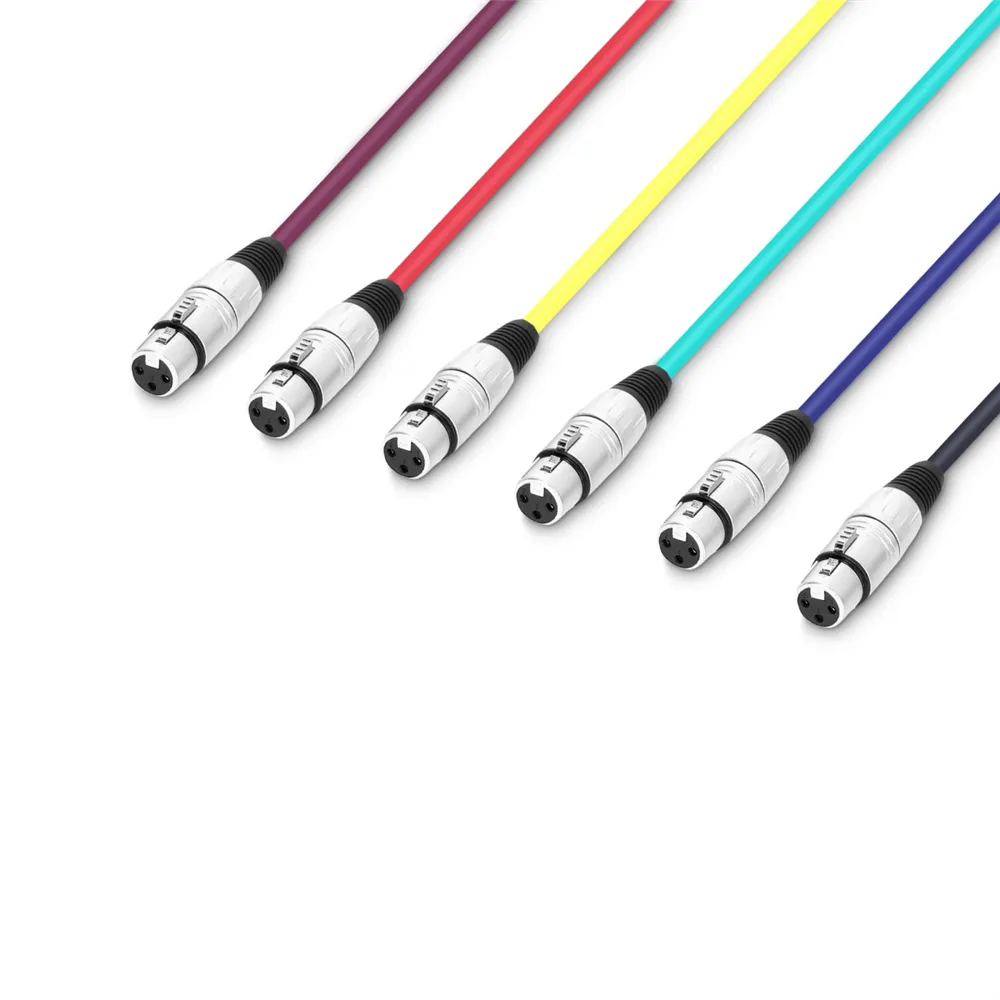 Adam Hall Cables 3 STAR MMF 0050 SET - Mikrofonkabel | Set aus 6 Adam Hall® XLR | 0,5 m
