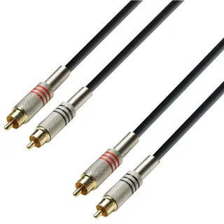 Adam Hall Cables 3 STAR TCC 0600 - Twin Kabel | Adam Hall® 2 Cinch x 2 Cinch | 6 m