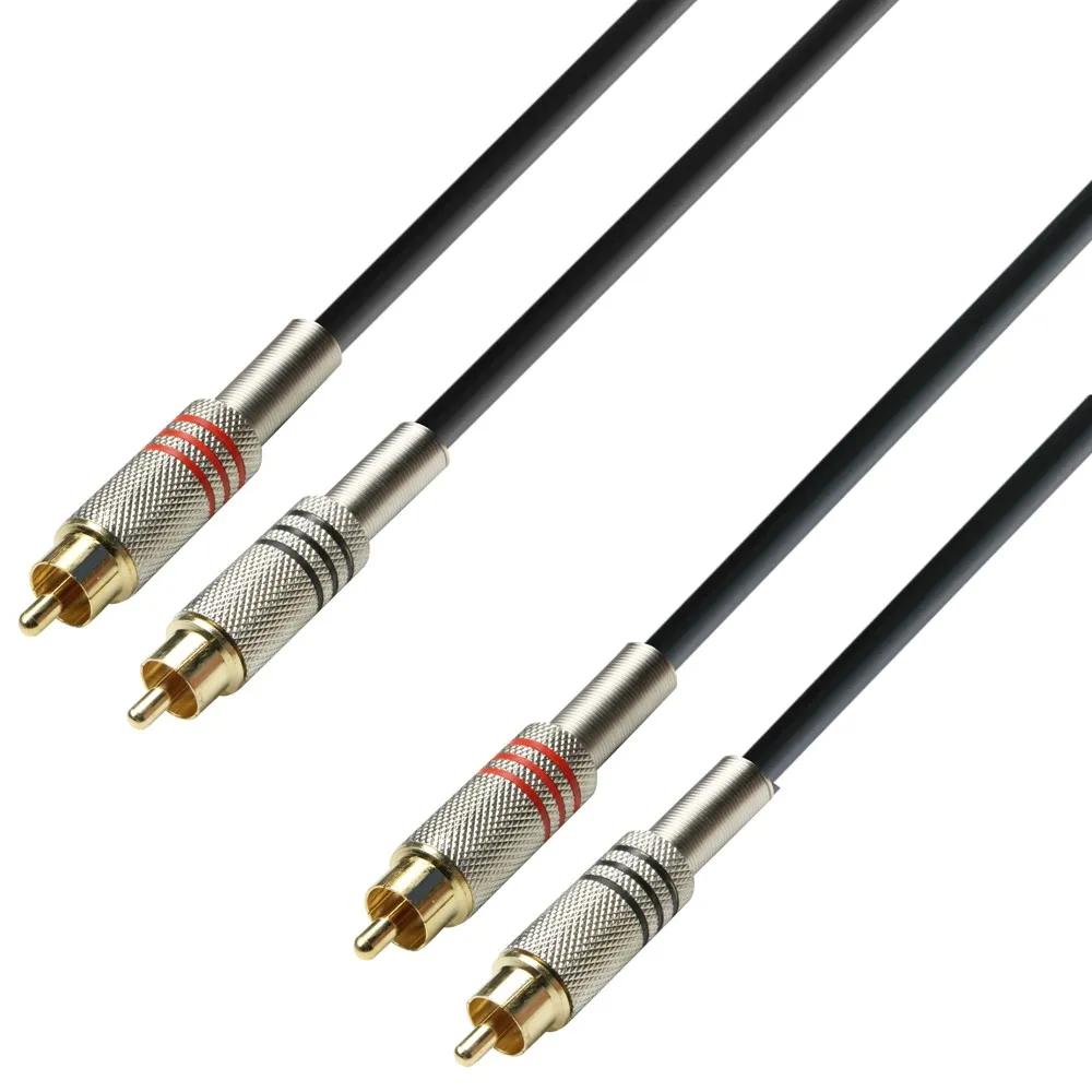 Adam Hall Cables 3 STAR TCC 0600 - Twin Kabel | Adam Hall® 2 Cinch x 2 Cinch | 6 m
