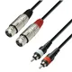 Adam Hall Cables 3 STAR TFC 0600 - Twin Kabel | Adam Hall® 2 XLR Female x 2 Cinch | 6 m