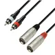 Adam Hall Cables 3 STAR TMC 0600 - Twin Kabel | Adam Hall® 2 XLR Male x 2 Cinch | 6 m