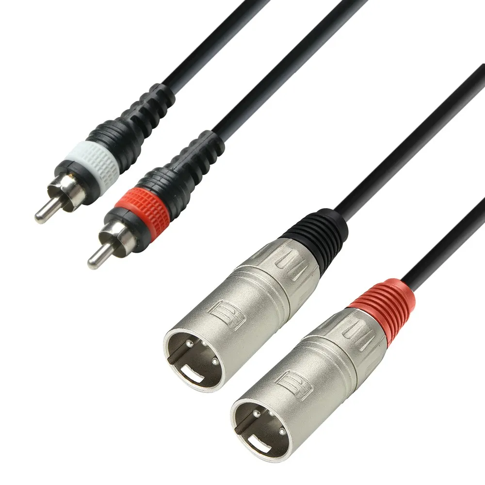 Adam Hall Cables 3 STAR TMC 0600 - Twin Kabel | Adam Hall® 2 XLR Male x 2 Cinch | 6 m