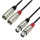 Adam Hall Cables 3 STAR TMF 0600 - Twin Kabel | Adam Hall® 2 XLR Female x 2 XLR Male | 6 m