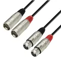 Adam Hall Cables 3 STAR TMF 0600 - Twin Kabel | Adam Hall® 2 XLR Female x 2 XLR Male | 6 m