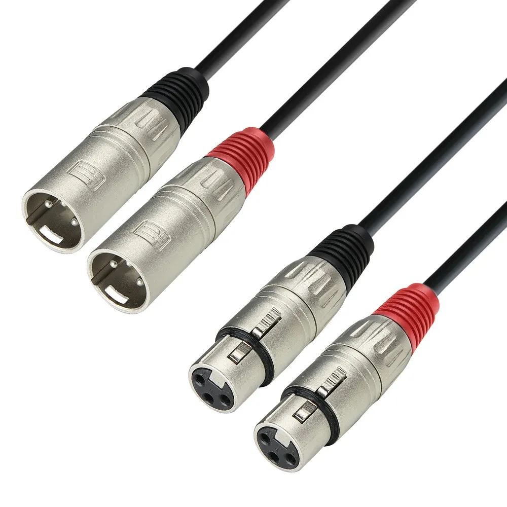 Adam Hall Cables 3 STAR TMF 0600 - Twin Kabel | Adam Hall® 2 XLR Female x 2 XLR Male | 6 m