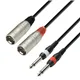 Adam Hall Cables 3 STAR TMP 0600 - Twin Kabel | Adam Hall® 2 XLR Male x 2 Klinke TS | 6 m