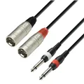 Adam Hall Cables 3 STAR TMP 0600 - Twin Kabel | Adam Hall® 2 XLR Male x 2 Klinke TS | 6 m