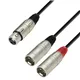 Adam Hall Cables 3 STAR YFMM 0600 - Y-Kabel | Adam Hall® 2 XLR Male x XLR Female | 6 m