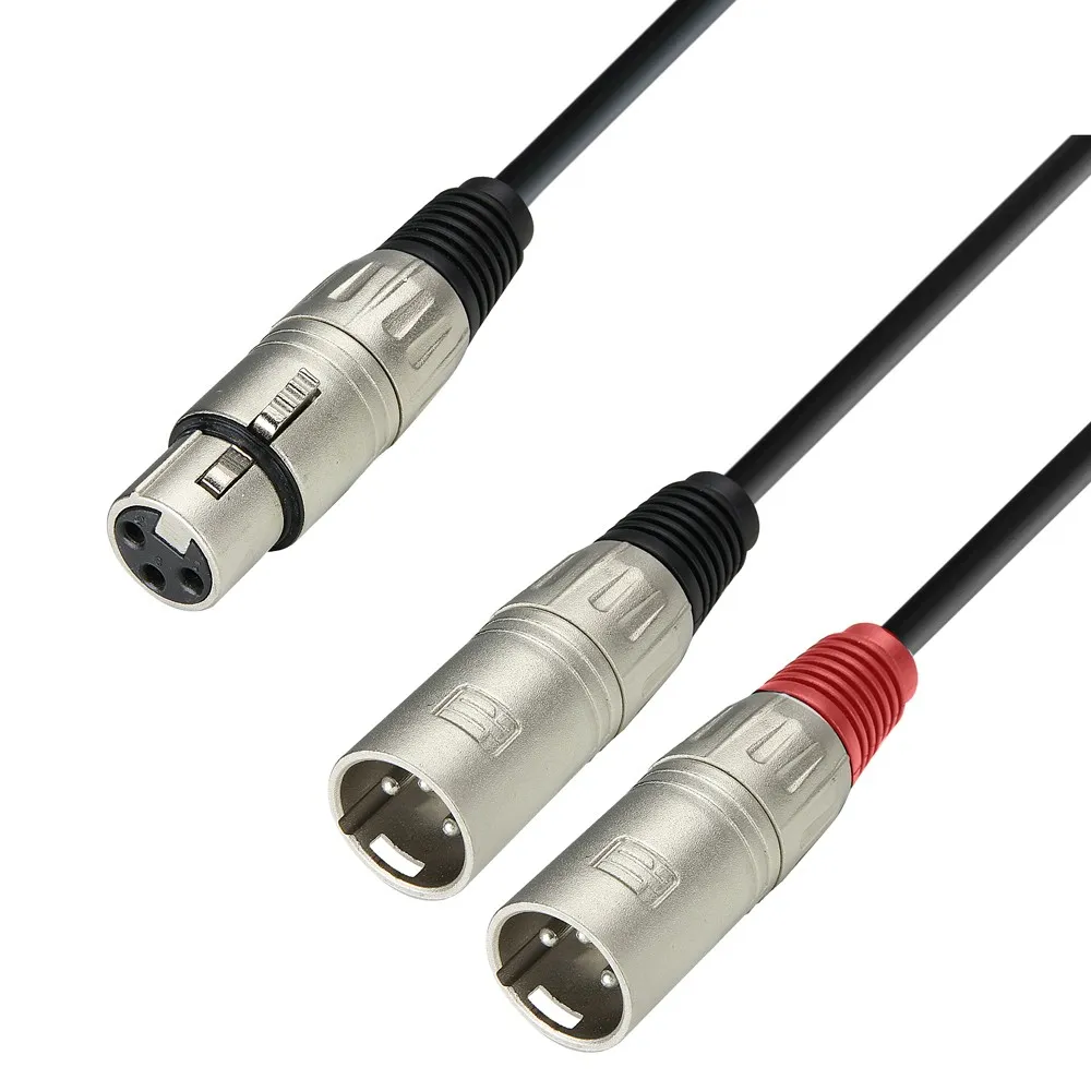 Adam Hall Cables 3 STAR YFMM 0600 - Y-Kabel | Adam Hall® 2 XLR Male x XLR Female | 6 m
