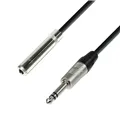 Adam Hall Cables 4 STAR BOV 0090 - Symmetrisches Kabel | Rean® Klinke Female TRS x Klinke TRS | 0,9 m