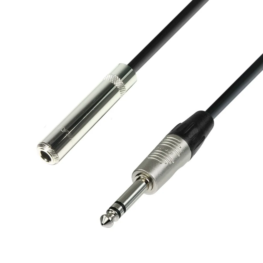 Adam Hall Cables 4 STAR BOV 0150 - Symmetrisches Kabel | Rean® Klinke Female TRS x Klinke TRS | 1,5 m
