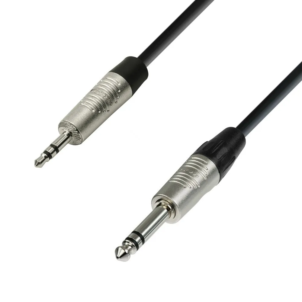 Adam Hall Cables 4 STAR BVW 0300 - Symmetrisches Kabel | Rean® Miniklinke x Klinke TRS | 3 m