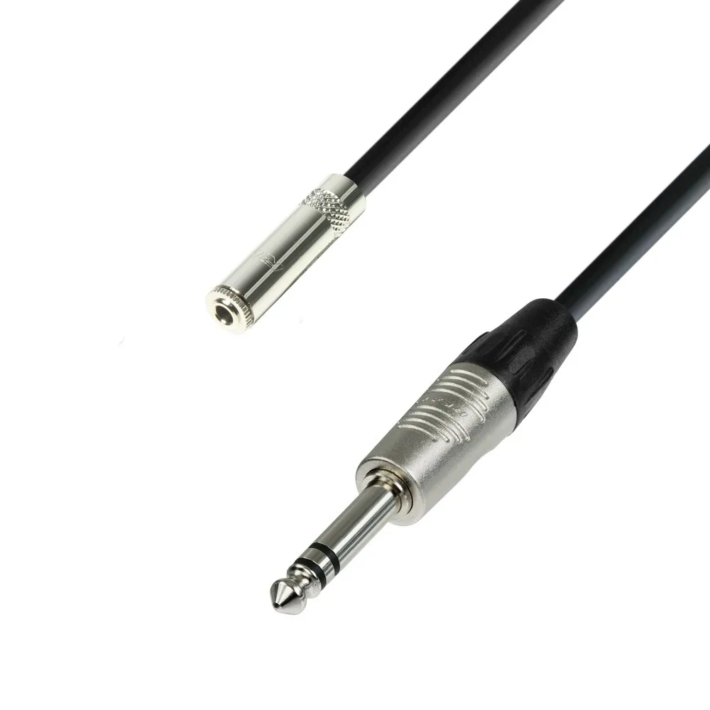 Adam Hall Cables 4 STAR BYV 0300 - Symmetrisches Kabel | Rean® Miniklinke Female x Klinke TRS | 3 m