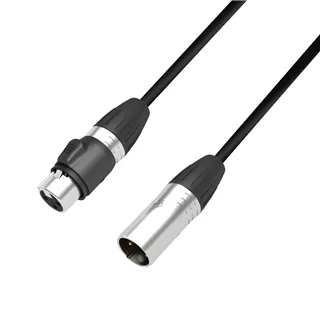 Adam Hall Cables 4 STAR DGF 0020 IP65 - Adapter DMX Kabel | Adam Hall® XLR 3-Pol Female x XLR 5-Pol Male IP65 | 0,2 m