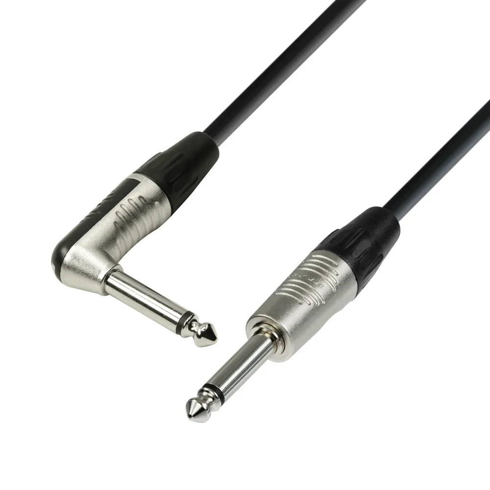 Adam Hall Cables 4 STAR IPR 0300 - Instrumentenkabel | Rean® Winkelklinke TS x Klinke TS | 3 m