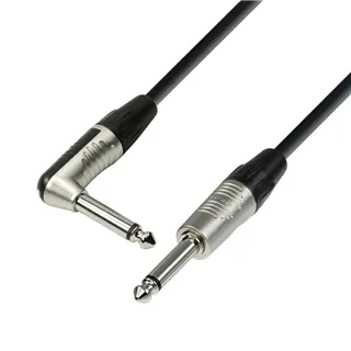 Adam Hall Cables 4 STAR IPR 0600 - Instrumentenkabel | Rean® Winkelklinke TS x Klinke TS | 6 m