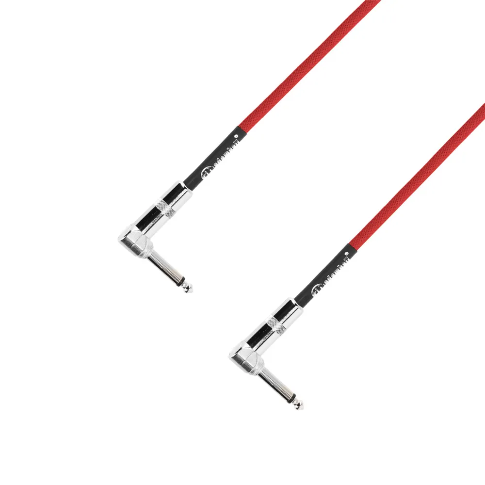 Adam Hall Cables 4 STAR IRR 0030 SET - Pedalboard Patchkabel | 5er Set Adam Hall® Winkelklinke TS | 0,3 m