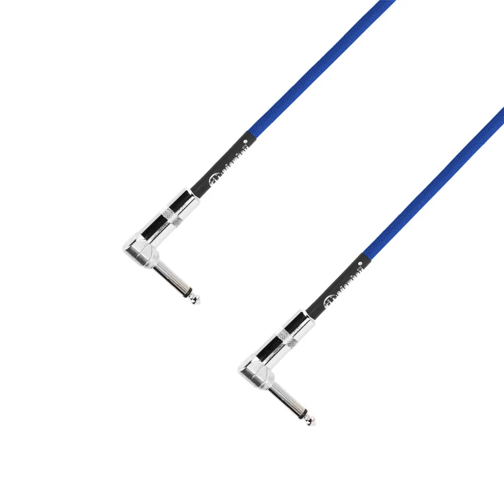 Adam Hall Cables 4 STAR IRR 0030 SET - Pedalboard Patchkabel | 5er Set Adam Hall® Winkelklinke TS | 0,3 m