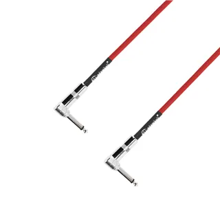 Adam Hall Cables 4 STAR IRR 0090 SET - Pedalboard Patchkabel | 5er Set Adam Hall® Winkelklinke TS | 0,9 m