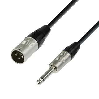 Adam Hall Cables 4 STAR MMP 1000 - Unsymmetriches Kabel | Rean® XLR Male x Klinke TS | 10 m