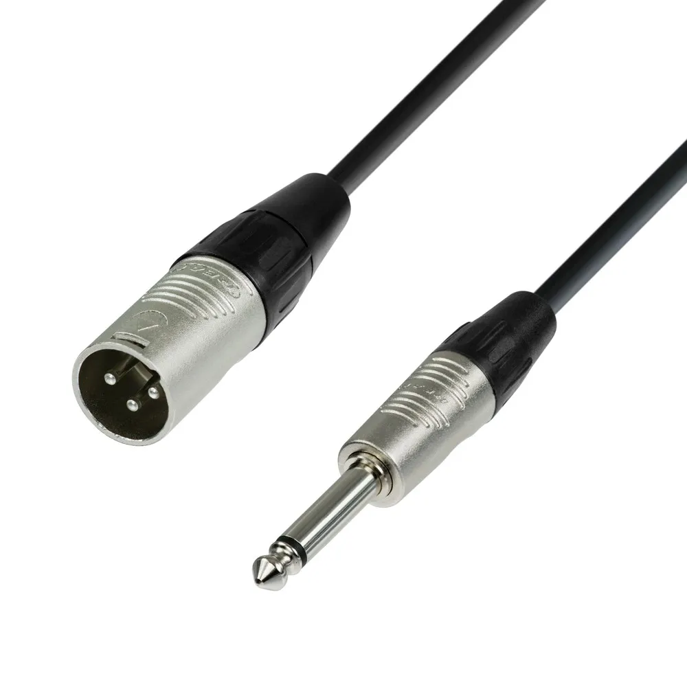 Adam Hall Cables 4 STAR MMP 1000 - Unsymmetriches Kabel | Rean® XLR Male x Klinke TS | 10 m