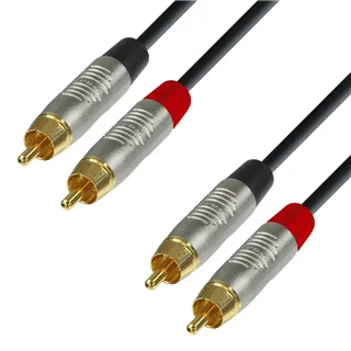 Adam Hall Cables 4 STAR TCC 0150 - Twin Kabel | Rean® 2 Cinch x 2 Cinch | 1,5 m