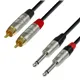 Adam Hall Cables 4 STAR TPC 0600 - Twin Kabel | Rean® 2 Klinke TS x 2 Cinch | 6 m