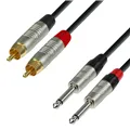 Adam Hall Cables 4 STAR TPC 0600 - Twin Kabel | Rean® 2 Klinke TS x 2 Cinch | 6 m