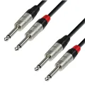 Adam Hall Cables 4 STAR TPP 0090 - Twin Kabel | Rean® 2 Klinke TS x 2 Klinke TS | 0,9 m