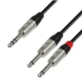 Adam Hall Cables 4 STAR YVPP 0150 - Y-Kabel | Rean® 2 Klinke TS x Klinke TRS | 1,5 m