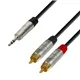 Adam Hall Cables 4 STAR YWCC 0150 - Y-Kabel | Rean® 2 Cinch x Miniklinke TRS | 1,5 m
