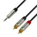 Adam Hall Cables 4 STAR YWCC 0600 - Y-Kabel | Rean® 2 Klinke TS x Klinke TRS | 6 m