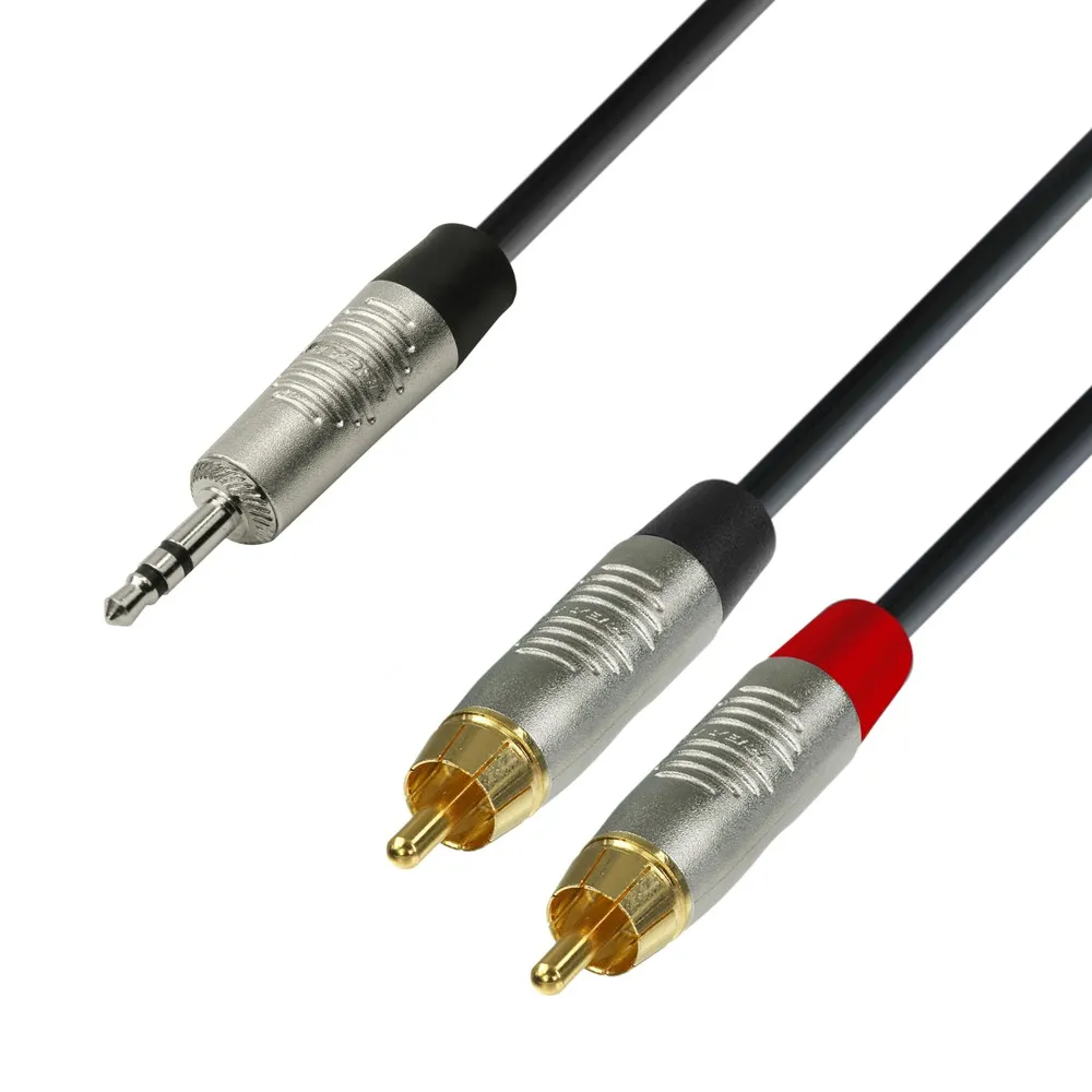 Adam Hall Cables 4 STAR YWCC 0600 - Y-Kabel | Rean® 2 Klinke TS x Klinke TRS | 6 m