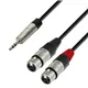 Adam Hall Cables 4 STAR YWFF 0300 - Y-Kabel | Rean® 2 XLR Female x Miniklinke TRS | 3 m