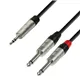 Adam Hall Cables 4 STAR YWPP 0300 - Y-Kabel | Rean® 2 Klinke TS x Miniklinke TRS | 3 m