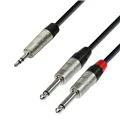 Adam Hall Cables 4 STAR YWPP 0300 - Y-Kabel | Rean® 2 Klinke TS x Miniklinke TRS | 3 m