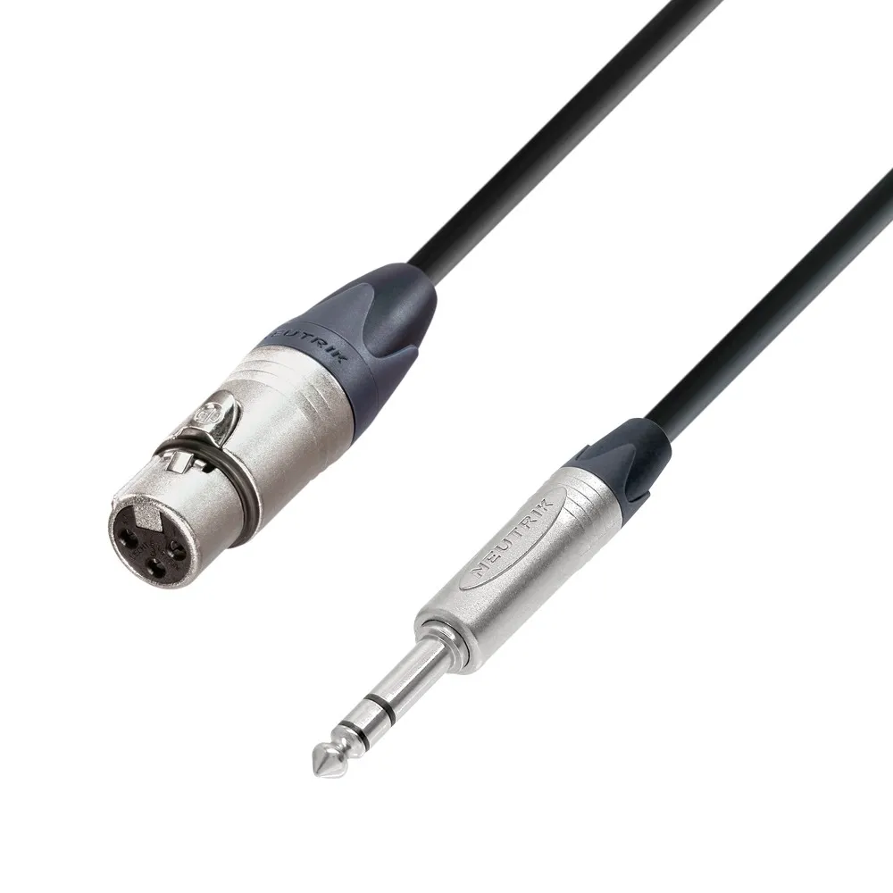 Adam Hall Cables 5 STAR BF V0300 - Symmetrisches Kabel | Neutrik® XLR Female x Klinke TRS | 3 m