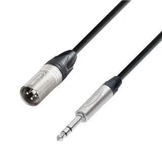 Adam Hall Cables 5 STAR BMV 0150 - Symmetrisches Kabel | Neutrik® XLR Male x Klinke TRS | 1,5 m