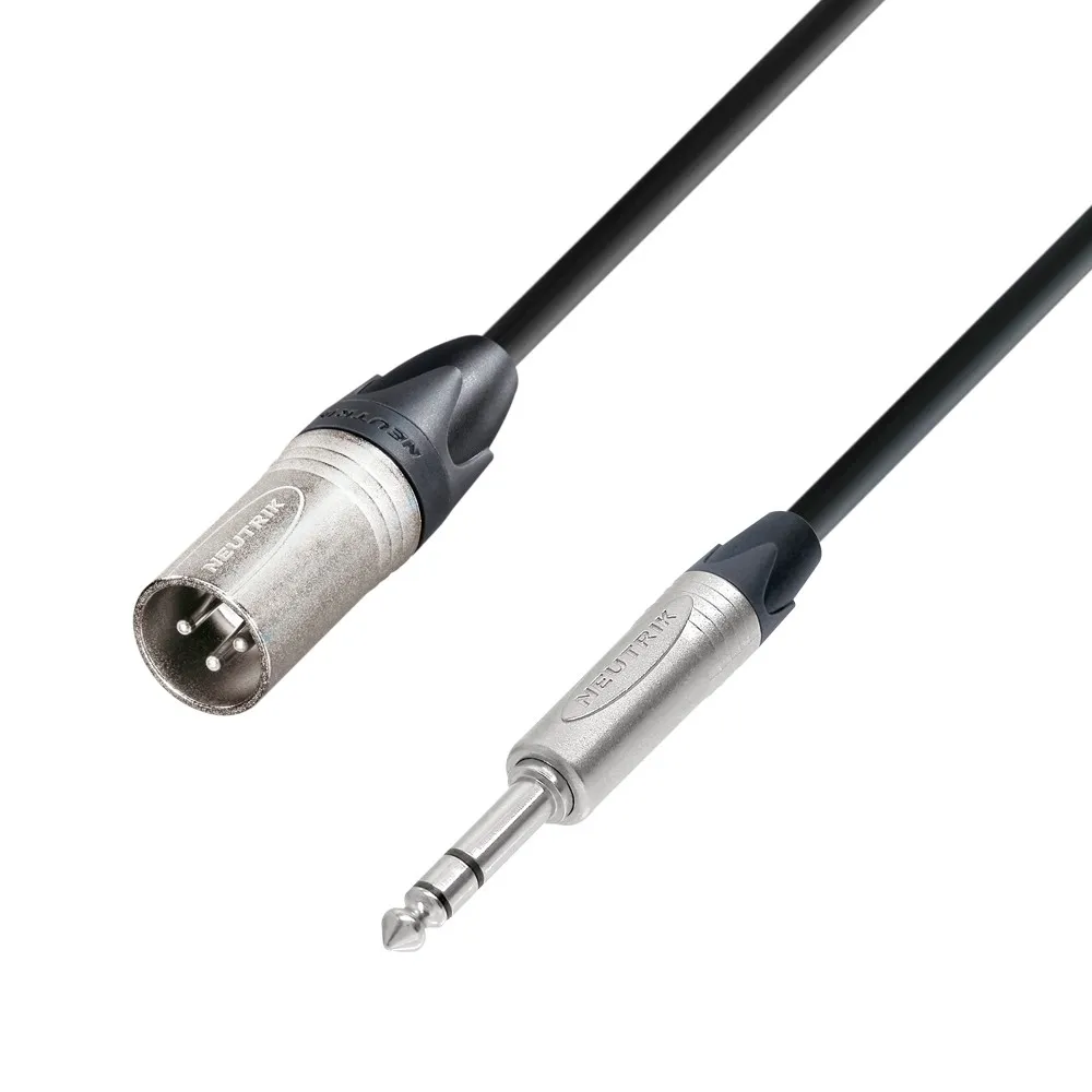Adam Hall Cables 5 STAR BMV 0300 - Symmetrisches Kabel | Neutrik® XLR Male x Klinke TRS | 3 m