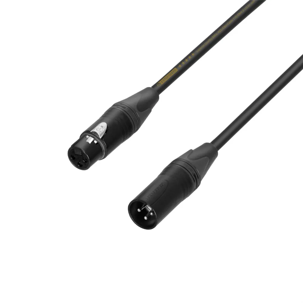 Adam Hall Cables 5 STAR DMF 0100 - DMX Kabel | Neutrik® XLR 3-Pol | 1 m