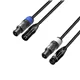 Adam Hall Cables 5 STAR H PCON A 0150 - Hybridkabel | Audio Neutrik® XLR x powerCON® | 1,5 m