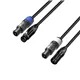 Adam Hall Cables 5 STAR H PCON D 0150 - Hybridkabel | DMX Neutrik® 3-Pol XLR x powerCON® | 1,5 m