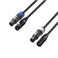 Adam Hall Cables 5 STAR H PCON D 0300 - Hybridkabel | DMX Neutrik® 3-Pol XLR x powerCON® | 3 m