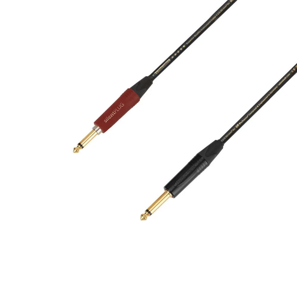 Adam Hall Cables 5 STAR IPP 0300 PALMER® CABLE SILENT - Instrumentenkabel | Palmer® & Neutrik silentPLUG® Klinke TS | 3 m