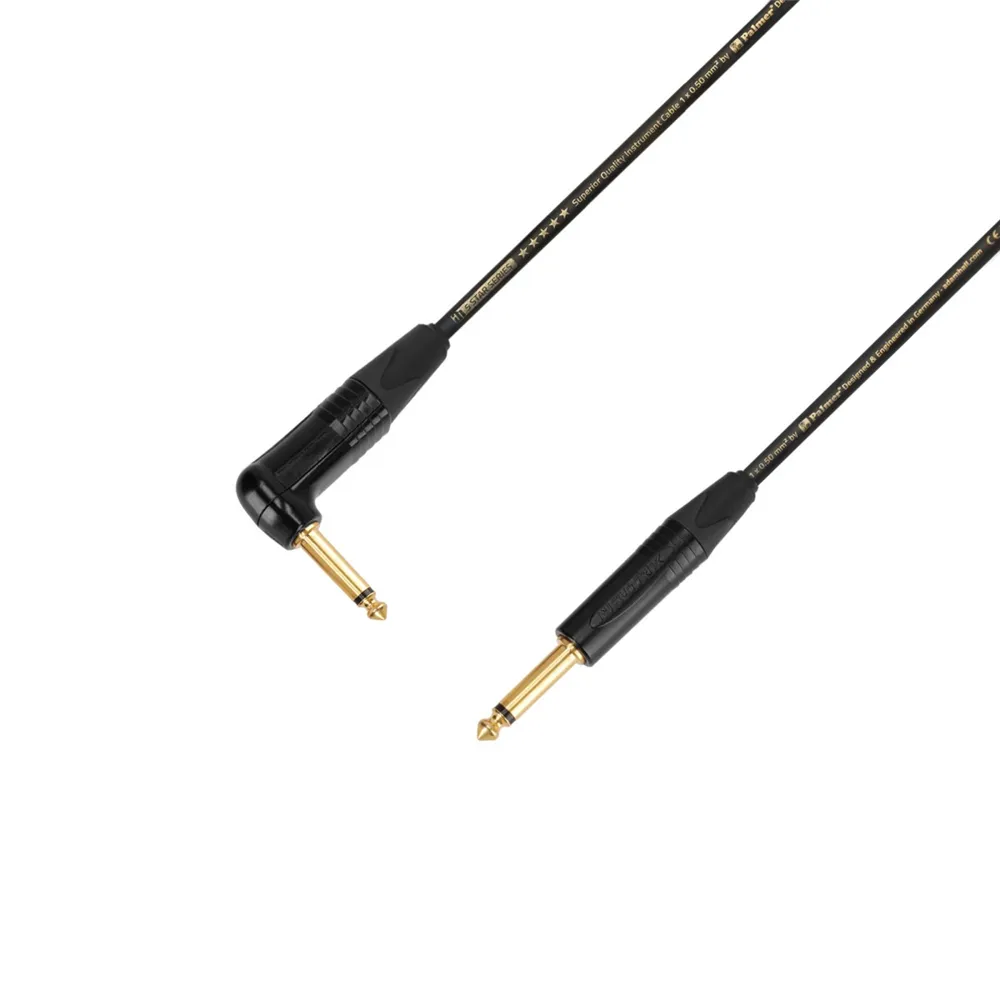 Adam Hall Cables 5 STAR IPR 0150 PALMER® CABLE - Instrumentenkabel | Palmer® & Neutrik® Winkelklinke x Klinke TS | 1,5 m